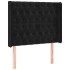 Cama box spring colchón y LED terciopelo negro 90x190