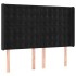 Cama box spring colchón y LED terciopelo negro 140x200