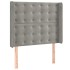 Cama box spring colchón y LED terciopelo gris claro 80x200