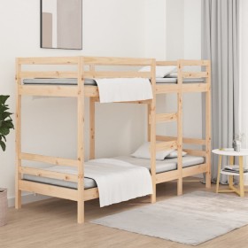 Cama litera sin colchón madera maciza de pino 90x190