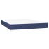 Cama box spring con colchón tela azul 140x190