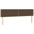 Cama box spring con colchón tela marrón oscuro 200x200
