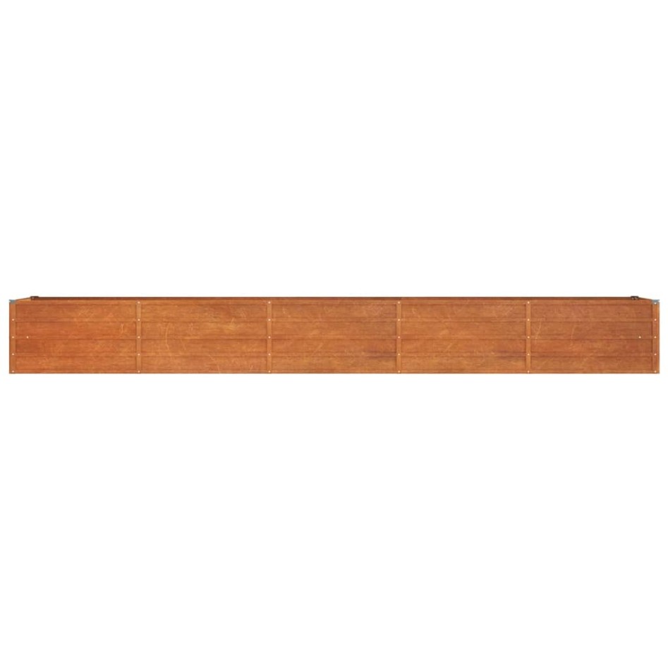 Arriate oxidado de acero corten 400x80x45