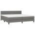 Cama box spring con colchón tela gris oscuro 200x200