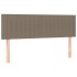 Cama box spring con colchón tela gris taupe 140x190