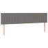 Cama box spring con colchón tela gris oscuro 160x200
