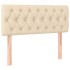Cama box spring con colchón tela color crema 90x200