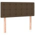 Cama box spring con colchón tela marrón oscuro 90x190