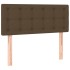 Cama box spring con colchón tela marrón oscuro 100x200