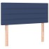 Cama box spring con colchón tela azul 120x200