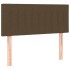 Cama box spring con colchón tela marrón oscuro 100x200