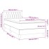 Cama box spring con colchón tela color crema 100x200