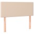 Cama box spring con colchón cuero sintético capuchino 80x200