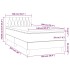 Cama box spring con colchón tela gris claro 100x200