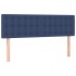 Cama box spring con colchón tela azul 140x200
