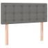 Cama box spring con colchón tela gris oscuro 120x200