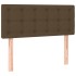 Cama box spring con colchón tela marrón oscuro 80x200
