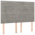 Cama box spring con colchón terciopelo gris claro 140x200