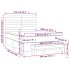Cama box spring con colchón terciopelo gris claro 140x200