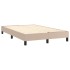 Cama box spring con colchón cuero sintético capuchino