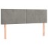 Cama box spring con colchón terciopelo gris claro 140x200