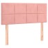 Cama box spring con colchón terciopelo rosa 80x200