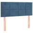 Cama box spring con colchón terciopelo azul oscuro 120x200