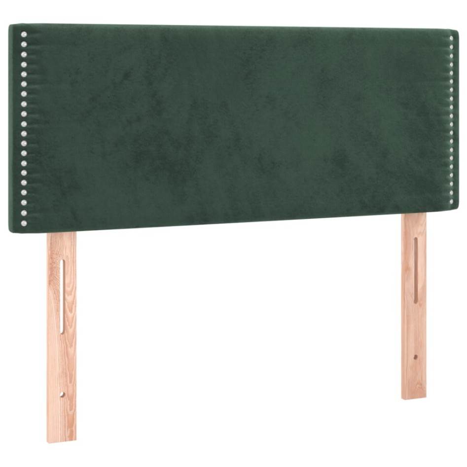 Cama box spring con colchón terciopelo verde oscuro 120x200