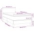 Cama box spring con colchón terciopelo azul oscuro 80x200