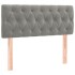 Cama box spring con colchón terciopelo gris claro 90x190