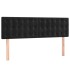 Cama box spring con colchón terciopelo negro 140x200