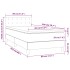 Cama box spring con colchón terciopelo azul oscuro 80x200