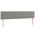 Cama box spring con colchón terciopelo gris claro 160x200