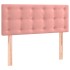 Cama box spring con colchón terciopelo rosa 90x200