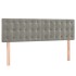 Cama box spring con colchón terciopelo gris claro 140x190