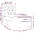 Cama box spring con colchón tela gris claro 90x200