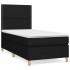 Cama box spring con colchón tela negro 100x200
