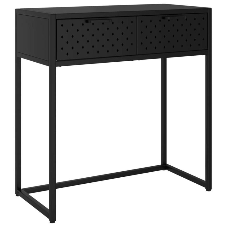 Mesa consola de acero negra 72x35x75