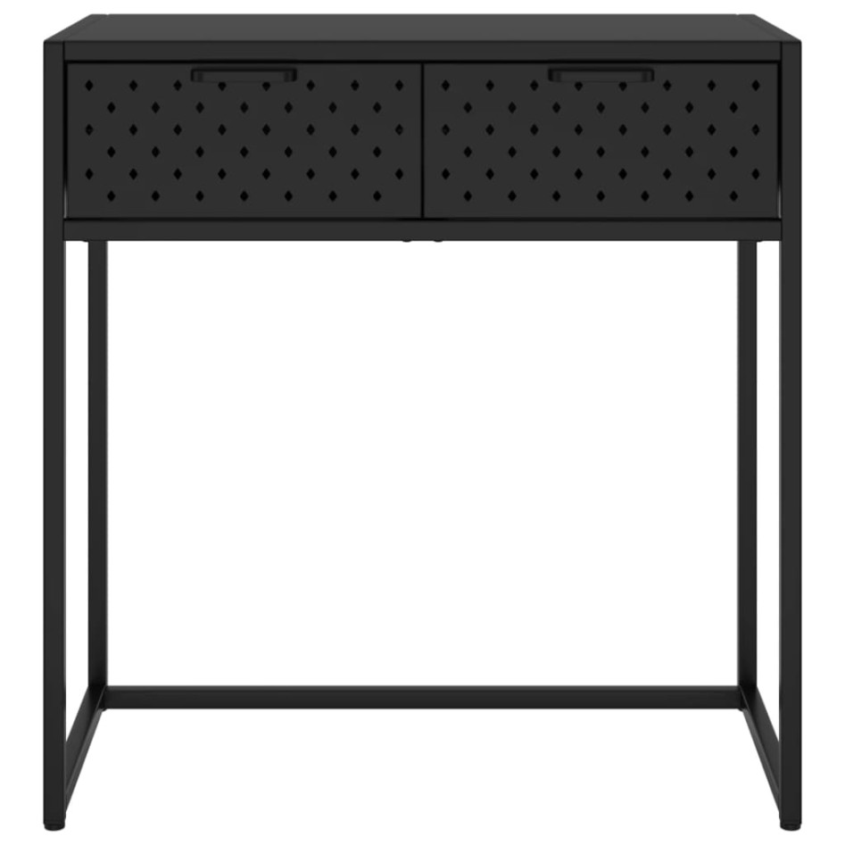 Mesa consola de acero negra 72x35x75