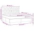Cama box spring con colchón terciopelo gris oscuro 160x200
