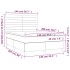 Cama box spring con colchón terciopelo gris claro 140x200