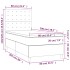 Cama box spring con colchón terciopelo azul oscuro 80x200