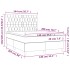 Cama box spring con colchón terciopelo rosa 140x200