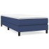 Cama box spring con colchón tela azul 90x190