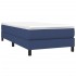 Cama box spring con colchón tela azul 90x190