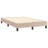 Cama box spring con colchón cuero sintético capuchino