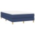 Cama box spring con colchón tela azul 120x200