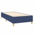 Cama box spring con colchón tela azul 90x190