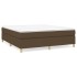 Cama box spring con colchón tela marrón oscuro 160x200