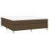 Cama box spring con colchón tela marrón oscuro 160x200